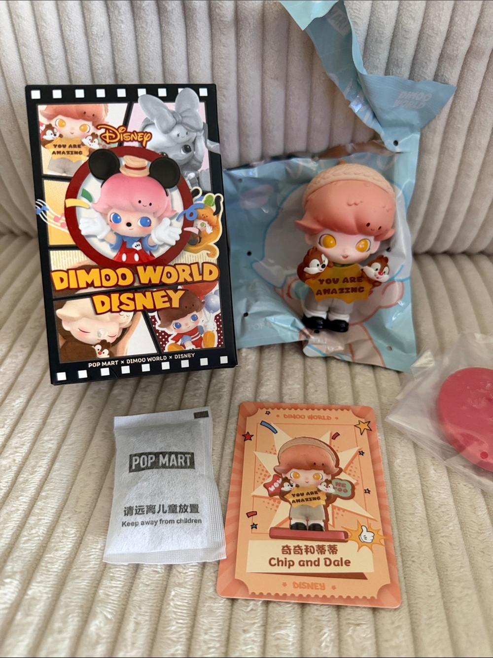 CHIP AND DALE- Dimoo World x Disney Series Figure. New. Verified.